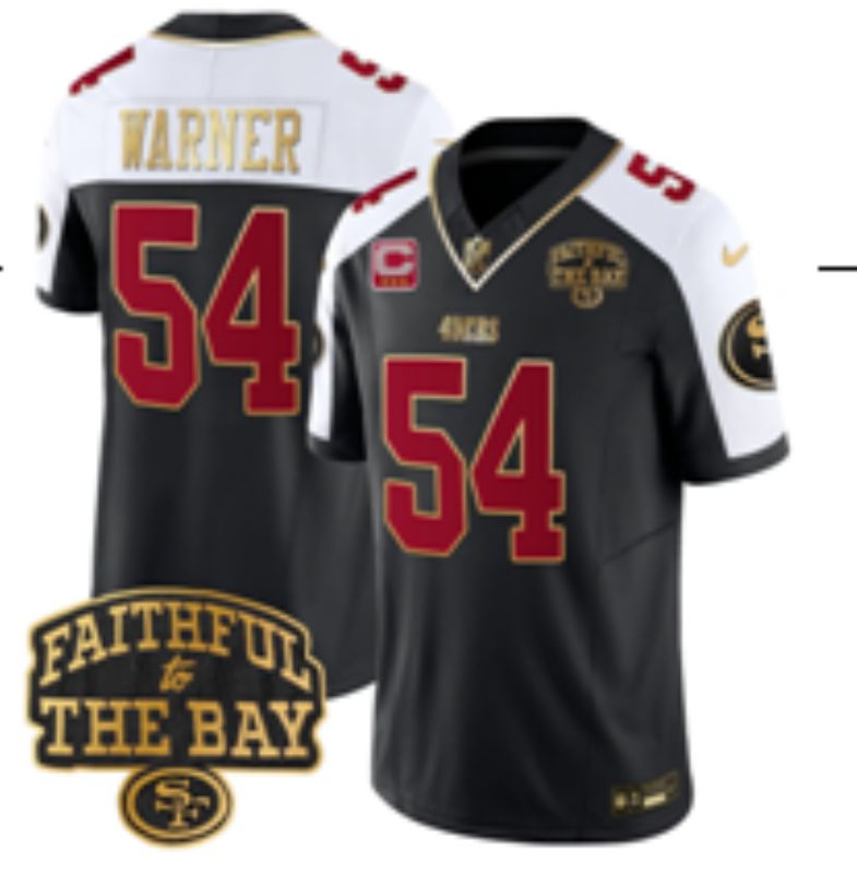 Men Nike San Francisco 49ers 54 Warner black Limited NFL 2025 Jersey 0055